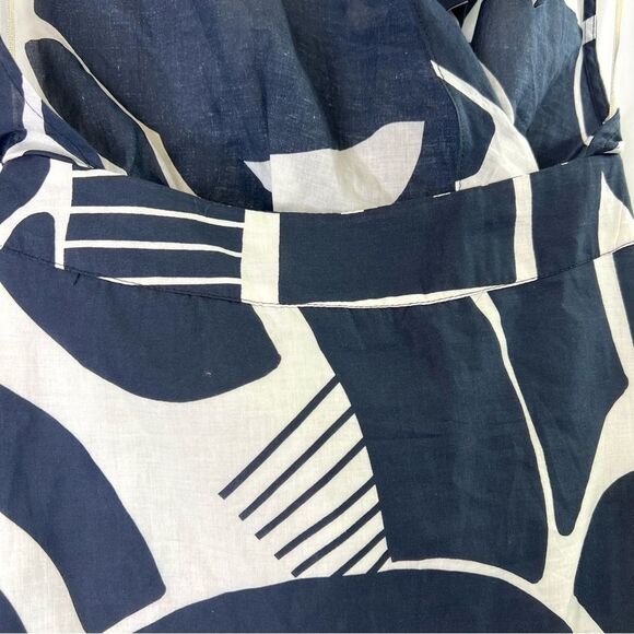 ZARA Nicole Halter Wrap Midi Dress Navy/White Print XS NEW - Picture 11 of 14